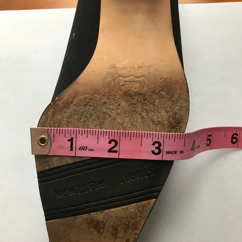 🆕 {STUART WEITZMAN} ‘Peau de Soie’ Classic Black Pump • Size 10.5 - Picture 4 of 10